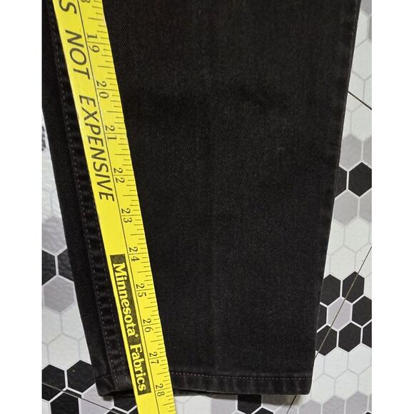 VINTAGE 2000 LEVIS 550 WOMENS JEANS SZ 14 R (32×28) RELAXED FIT TAPERED BLACK - Picture 15 of 16